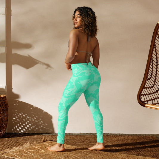 neon green yoga leggings washington by day